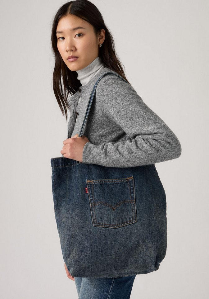 Levi's® Beuteltasche LEVI®S TOTE, aus Denim, mit Außentasche – Bild 5 von 5
