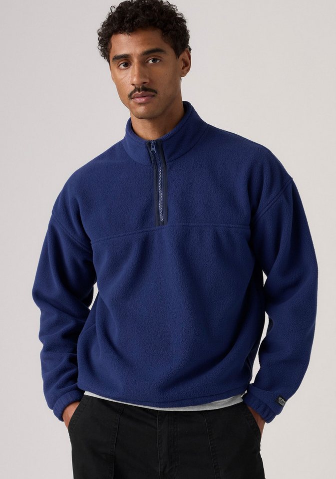 Levi's® Fleecepullover REDWOOD HALF ZIP Saumabschluss mit Tunnelzug – Bild 3 von 5