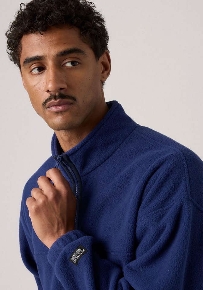 Levi's® Fleecepullover REDWOOD HALF ZIP Saumabschluss mit Tunnelzug – Bild 4 von 5