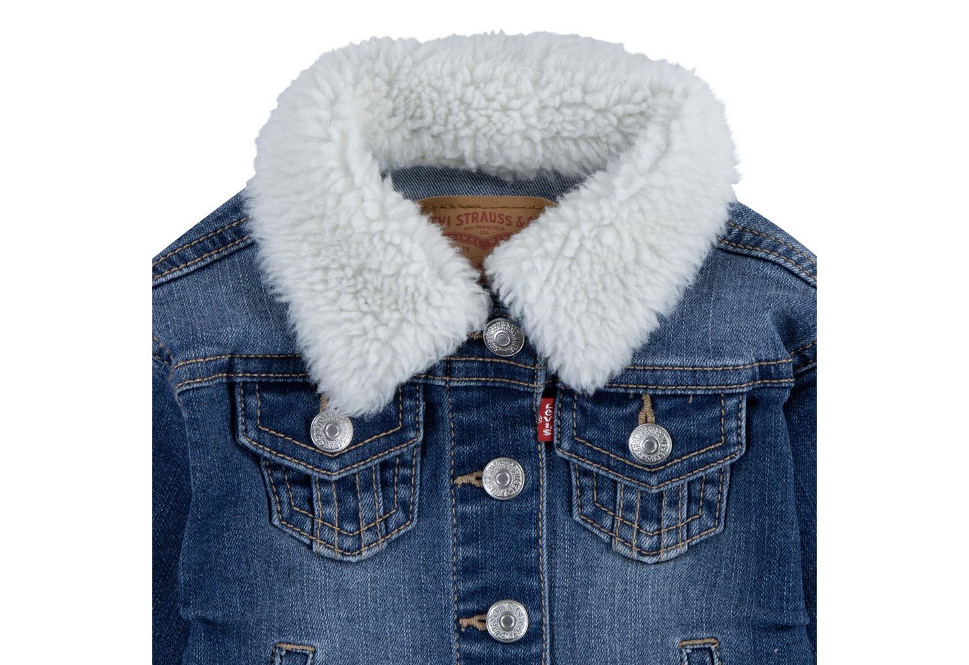 Levi's® Kids Shirt, Hose & Jäckchen LVG 3PC SHERPA TRUCKER & JEAN (Set, 3-tlg) im Jeans-Look, for Girls – Bild 3 von 5