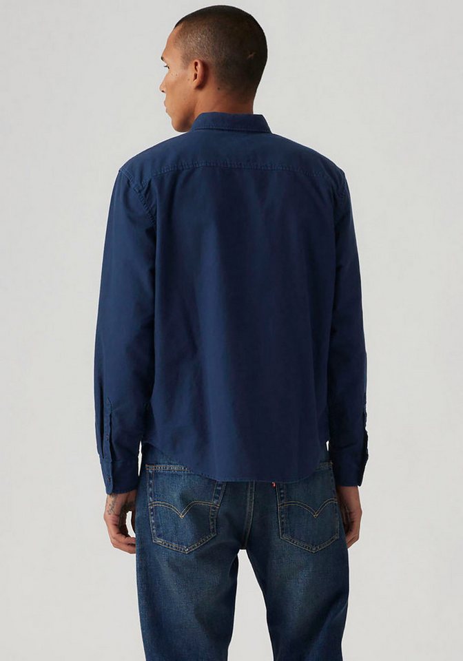 Levi's® Langarmhemd AUTHENTIC BUTTON DOWN mit Ton-in-Ton Logostickerei auf der Brust – Bild 3 von 5