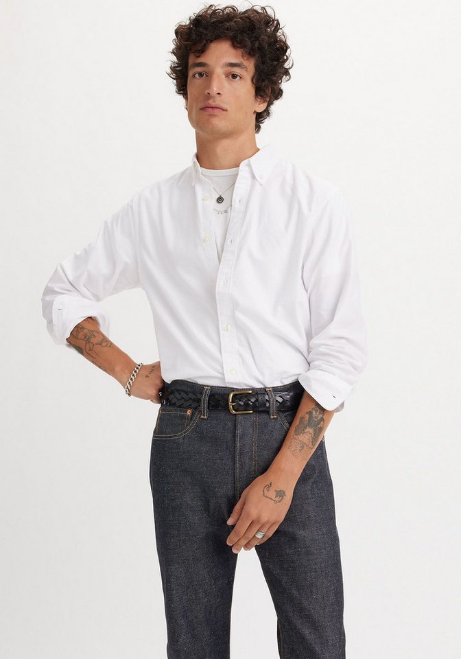 Levi's® Langarmhemd AUTHENTIC BUTTON DOWN mit Ton-in-Ton Logostickerei auf der Brust – Bild 2 von 5