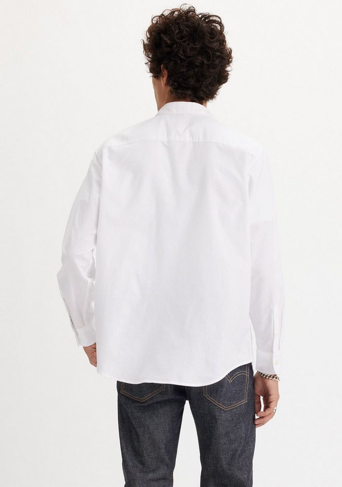 Levi's® Langarmhemd AUTHENTIC BUTTON DOWN mit Ton-in-Ton Logostickerei auf der Brust – Bild 4 von 5