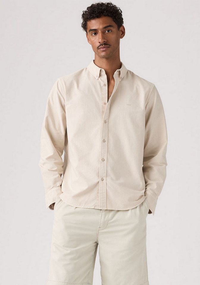 Levi's® Langarmhemd AUTHENTIC BUTTON DOWN mit Ton-in-Ton Logostickerei auf der Brust – Bild 2 von 5
