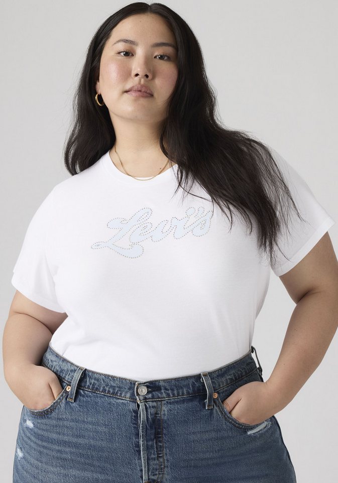Levi's® Plus T-Shirt PL PERFECT TEE Applikation mit Glitzersteinen – Bild 2 von 5
