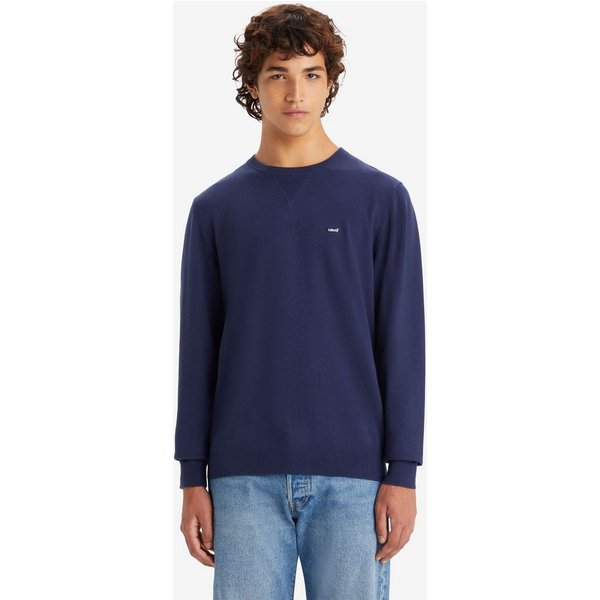 Levi's® Rundhalspullover LIGHTWEIGHT HM SWEATER Feingerippte Abschlüsse