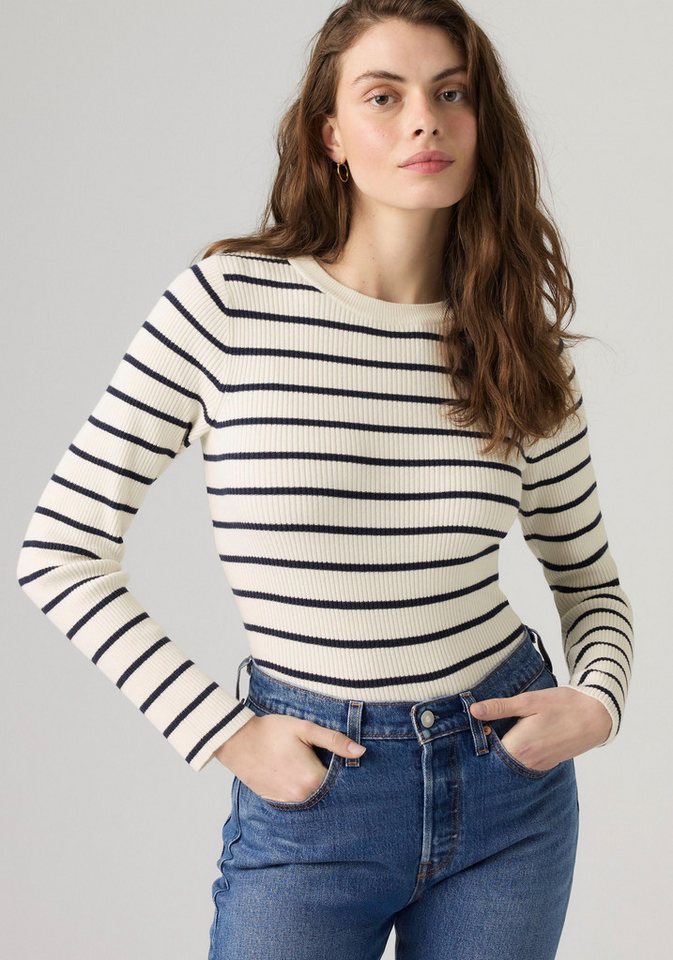 Levi's® Rundhalspullover RIB CREW SWEATER Geripptes Strickmuster – Bild 2 von 5