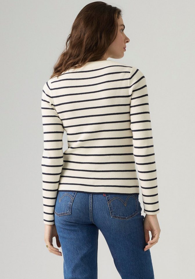 Levi's® Rundhalspullover RIB CREW SWEATER Geripptes Strickmuster – Bild 3 von 5