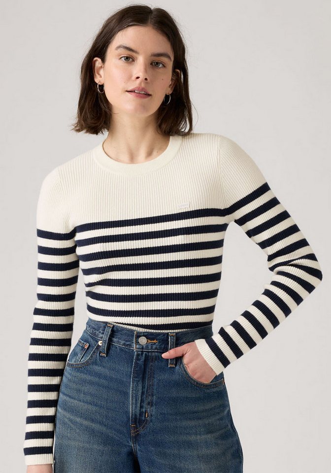 Levi's® Rundhalspullover RIB CREW SWEATER Geripptes Strickmuster – Bild 2 von 5