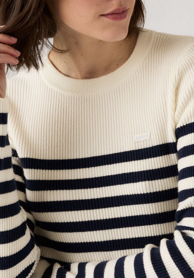 Levi's® Rundhalspullover RIB CREW SWEATER Geripptes Strickmuster – Bild 4 von 5