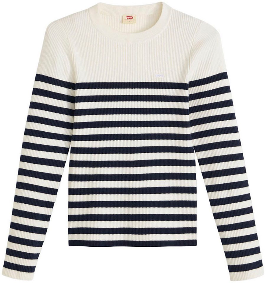 Levi's® Rundhalspullover RIB CREW SWEATER Geripptes Strickmuster – Bild 5 von 5