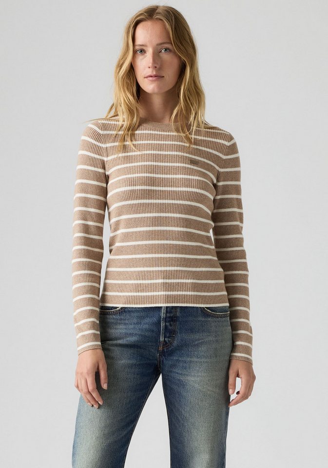 Levi's® Rundhalspullover RIB CREW SWEATER Geripptes Strickmuster – Bild 2 von 4