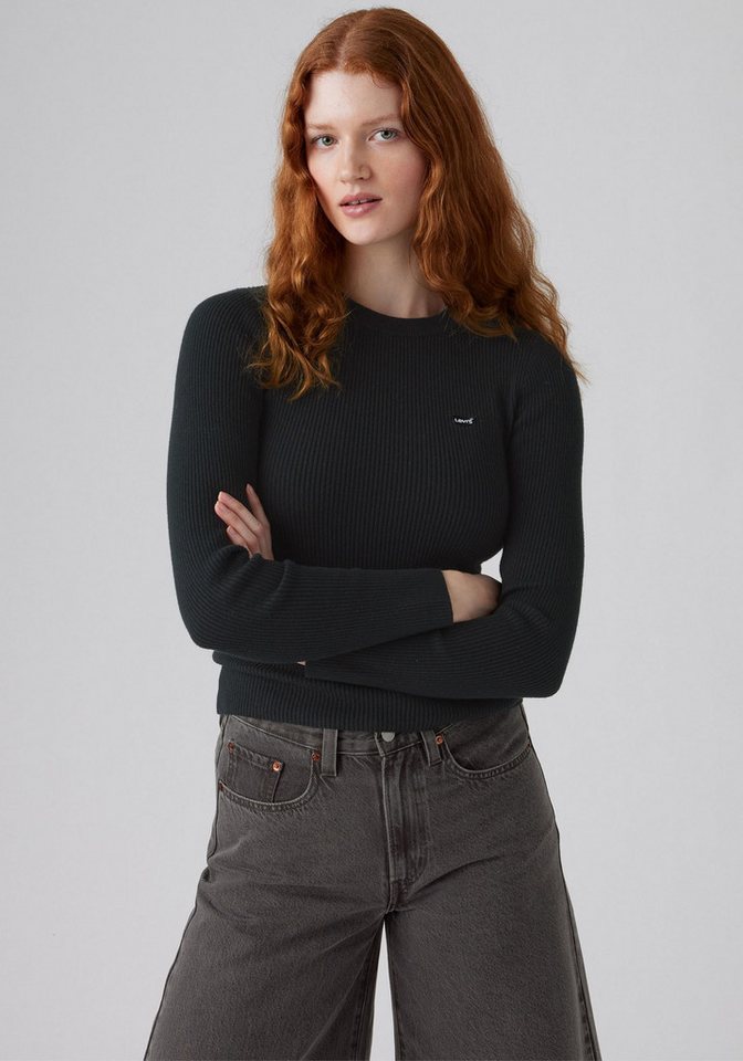 Levi's® Rundhalspullover RIB CREW SWEATER Geripptes Strickmuster – Bild 2 von 5