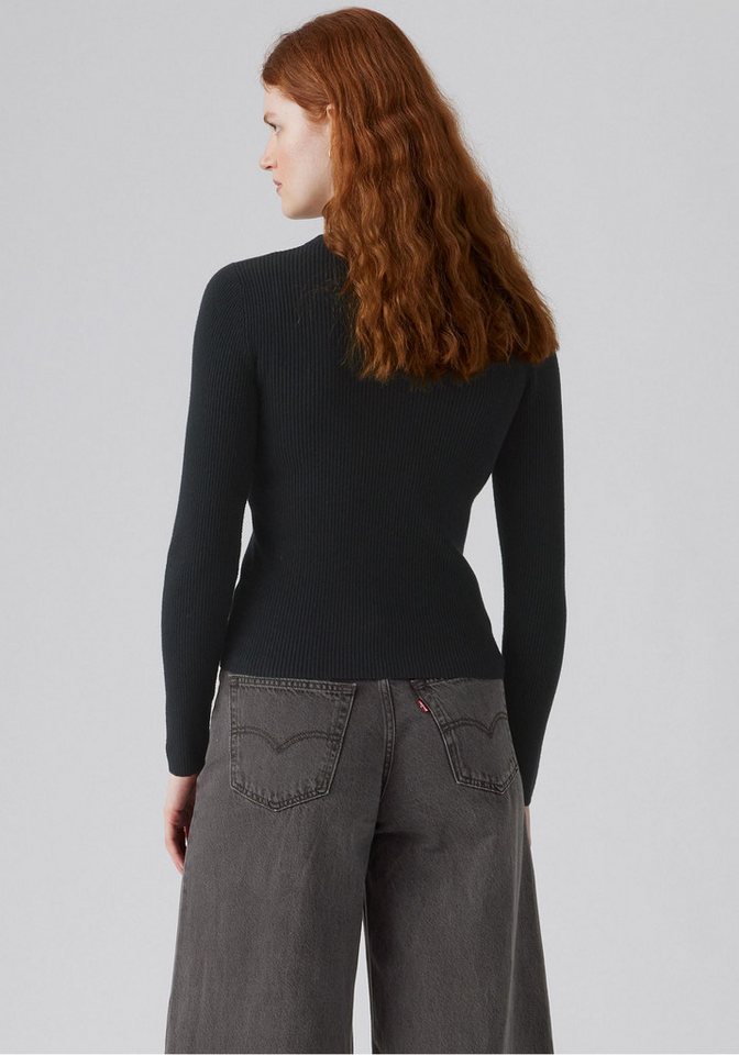 Levi's® Rundhalspullover RIB CREW SWEATER Geripptes Strickmuster – Bild 3 von 5