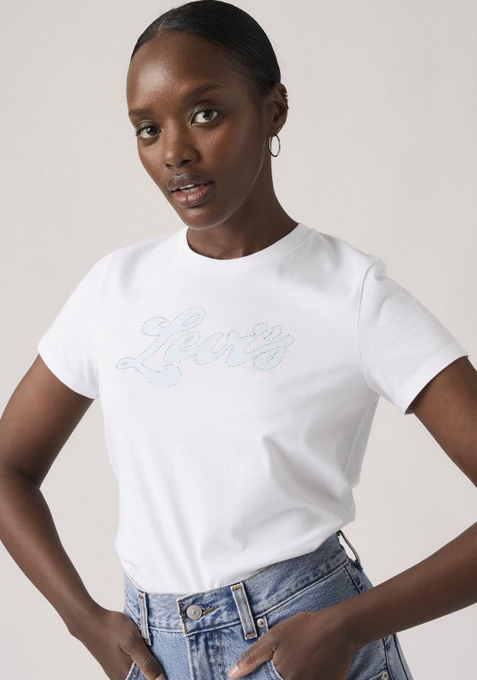Levi's® Rundhalsshirt THE PERFECT TEE mit Logo im Metallic-Holo Print – Bild 2 von 5
