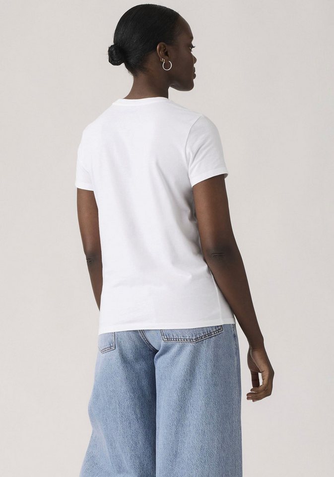 Levi's® Rundhalsshirt THE PERFECT TEE mit Logo im Metallic-Holo Print – Bild 3 von 5