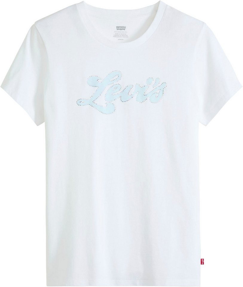 Levi's® Rundhalsshirt THE PERFECT TEE mit Logo im Metallic-Holo Print – Bild 5 von 5