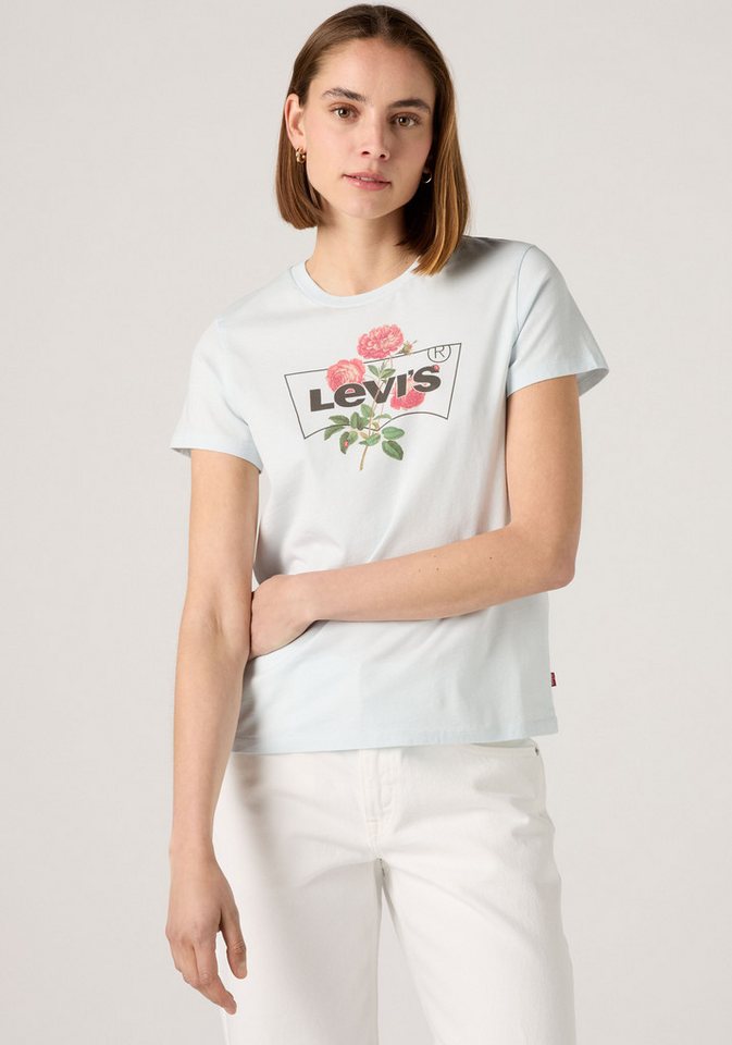 Levi's® Rundhalsshirt THE PERFECT TEE mit Logo im Metallic-Holo Print – Bild 2 von 5