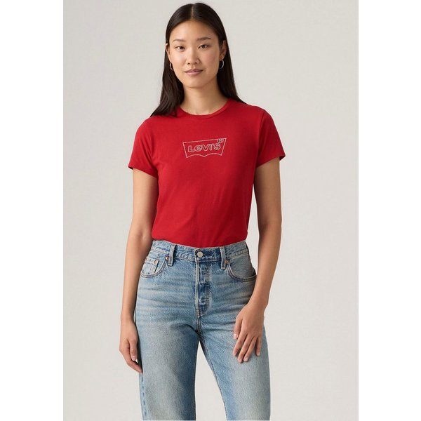 Levi's® Rundhalsshirt THE PERFECT TEE mit Logo im Metallic-Holo Print