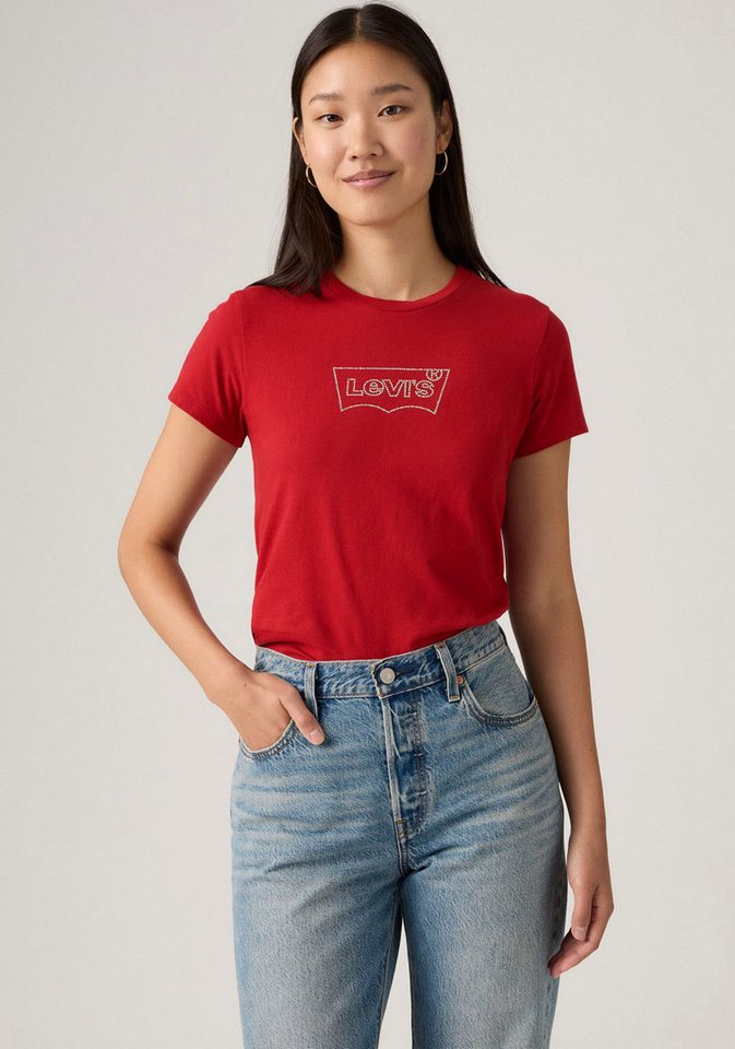Levi's® Rundhalsshirt THE PERFECT TEE mit Logo im Metallic-Holo Print – Bild 2 von 4