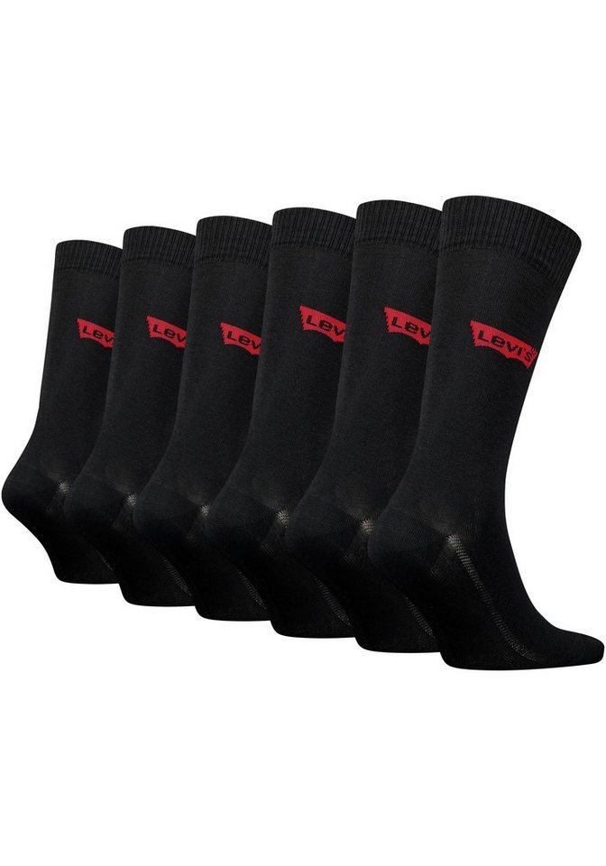 Levi's® Socken LEVIS REGULAR CUT BATWING LOGO 6P RECYCLED CO ECOM (Packung, 6-Paar, 6 Paar) mit breitem Logobund – Bild 2 von 4