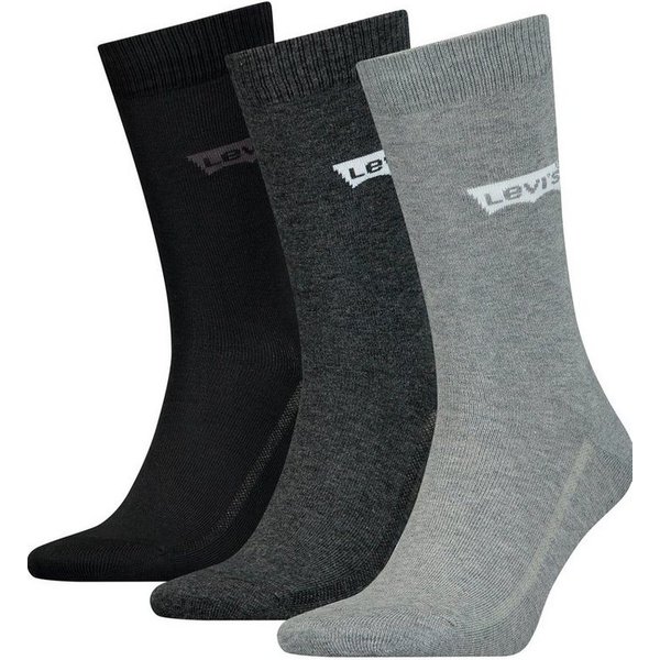 Levi's® Socken LEVIS REGULAR CUT BW LOGO RECYCL CO 3P (Packung, 3-Paar, 3er Pack) mit breitem Logobund