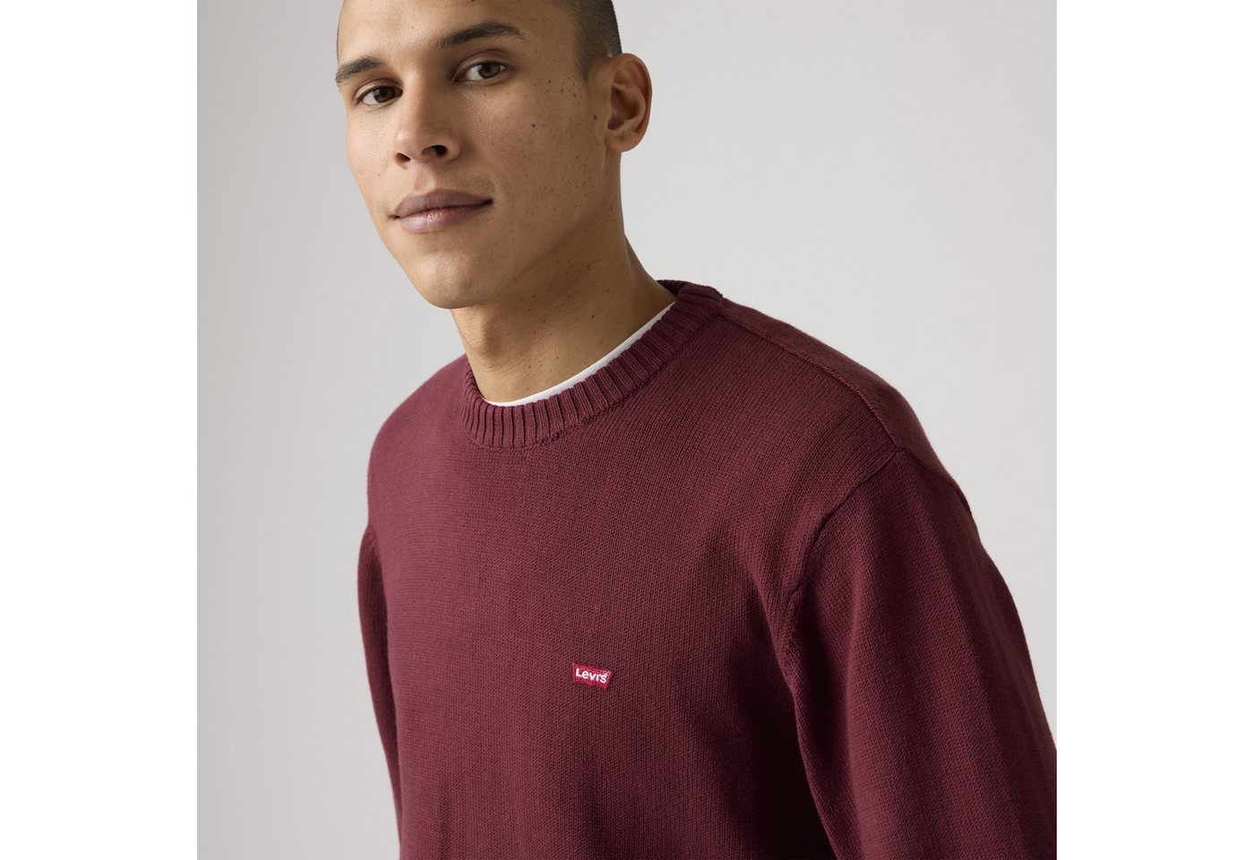 Levi's® Strickpullover CLASSIC HM SWEATER mit Logostickerei und aus reiner Baumwolle – Bild 3 von 5