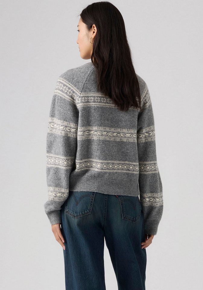 Levi's® Strickpullover CREWNECK SWEATER mit femininem Norwegermuster, Materialmix – Bild 3 von 5