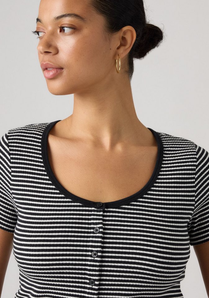 Levi's® T-Shirt AUSTEN BUTTON THROUGH SS Feinripp – Bild 4 von 5