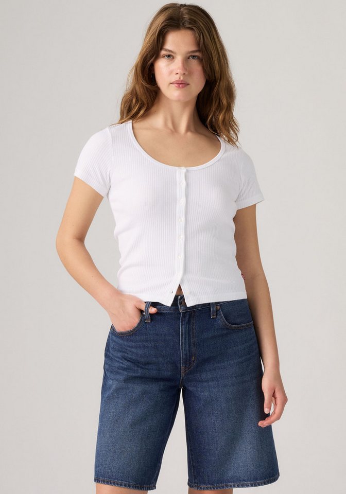 Levi's® T-Shirt AUSTEN BUTTON THROUGH SS Feinripp – Bild 2 von 5