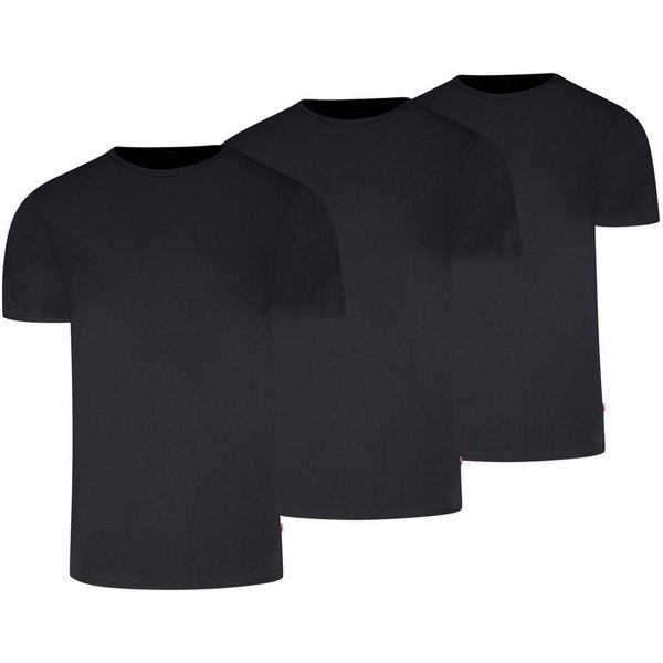 Levi's® T-Shirt LEVIS MEN SOLID CREW 3P (3er Pack) mit Rundhalsausschnit und kurzen Ärmeln, Multipack