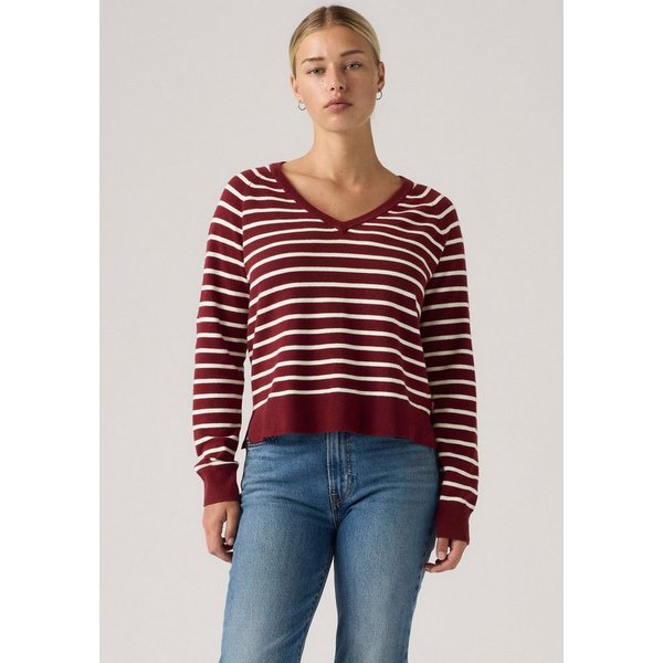 Levi's® V-Ausschnitt-Pullover SUPER SOFT VNECK PULLOVER im Bund beidseitig mit kurzem Schlitz
