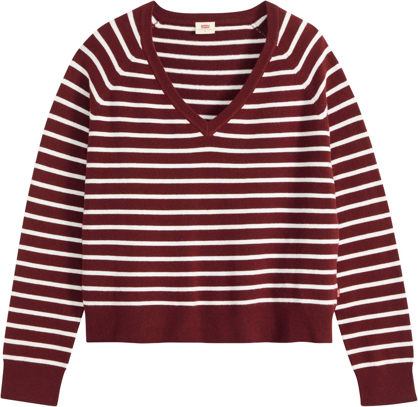 Levi's® V-Ausschnitt-Pullover SUPER SOFT VNECK PULLOVER im Bund beidseitig mit kurzem Schlitz – Bild 5 von 5
