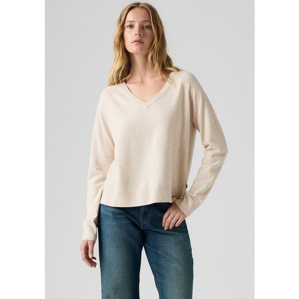 Levi's® V-Ausschnitt-Pullover SUPER SOFT VNECK PULLOVER im Bund beidseitig mit kurzem Schlitz