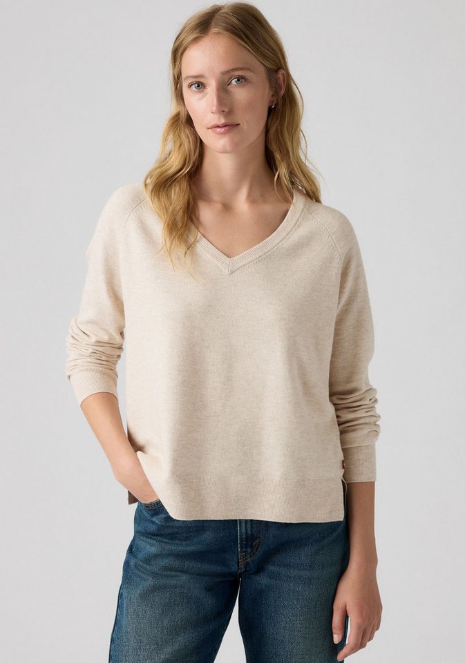Levi's® V-Ausschnitt-Pullover SUPER SOFT VNECK PULLOVER im Bund beidseitig mit kurzem Schlitz – Bild 2 von 5