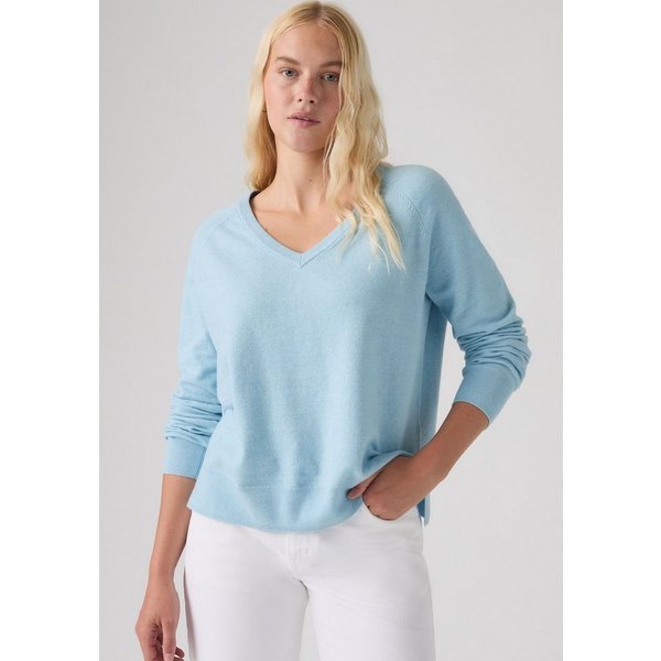 Levi's® V-Ausschnitt-Pullover SUPER SOFT VNECK PULLOVER im Bund beidseitig mit kurzem Schlitz