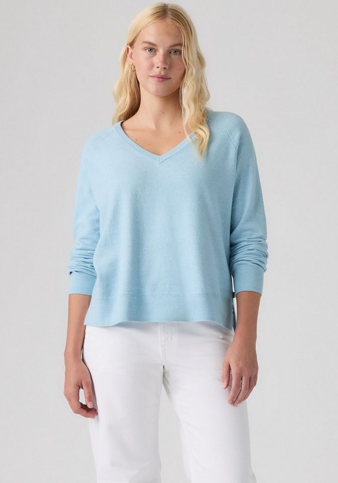 Levi's® V-Ausschnitt-Pullover SUPER SOFT VNECK PULLOVER im Bund beidseitig mit kurzem Schlitz – Bild 2 von 5