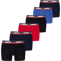 LEVIS Levi's Herren Boxershorts, 6er Pack - Repeat SPW Logo Boxer Brief 6P, Cotton Stretch, ECOM, Größe XL in Schwarz