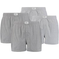 LEVIS Levi's Herren Boxershorts, 4er Pack - Web-Shorts, Baumwolle, einfarbig, Größe M in Grau