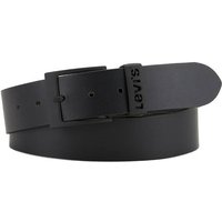 LEVIS Levi's Herren Gürtel - NEW DUNCAN, Ledergürtel mit Schnalle, Logo, Echtleder, Größe 85 cm in Schwarz
