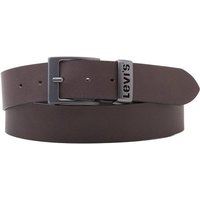 LEVIS Levi's Herren Ledergürtel - Ashland Metal, Echtleder, Größe 100 cm in Braun