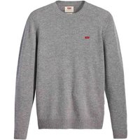 LEVIS Levi's Herren Strickpullover - Original Housemark Sweater, Rundhals, Regular Fit, Wollmischung, Größe XL in Grau