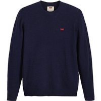 LEVIS Levi's Herren Strickpullover - Original Housemark Sweater, Rundhals, Regular Fit, Wollmischung, Größe XL in Blau