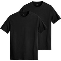 LEVIS Levi's Herren T-Shirts, 2er Pack - Slim 2Pk Crewneck, Rundhals, Slim Fit, Baumwolle, Größe M in Schwarz