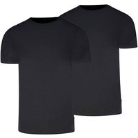 LEVIS Levi's Herren T-Shirts, 2er Pack - Solid Crew 2P, Rundhals, Cotton Stretch, Größe XL in Schwarz
