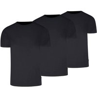LEVIS Levi's Herren T-Shirts, 3er Pack - Solid Crew 3P, Rundhals, Cotton Stretch, ECOM, Größe L in Schwarz