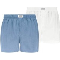 LEVIS Levi's Herren Web-Boxershorts, 2er Pack - Woven Boxers 2P, Baumwolle, einfarbig, Größe L in Bunt