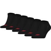 LEVIS Levi's Unisex Sneakersocken, 6er Pack - Low Cut Batwing Logo, ECOM, Größe 39-42 in Schwarz