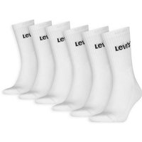 LEVIS Levi's Unisex Socken, 6er Pack - Regular Cut Orange Tab 6P ECOM, Baumwollmischung, Größe 39-42 in Weiß