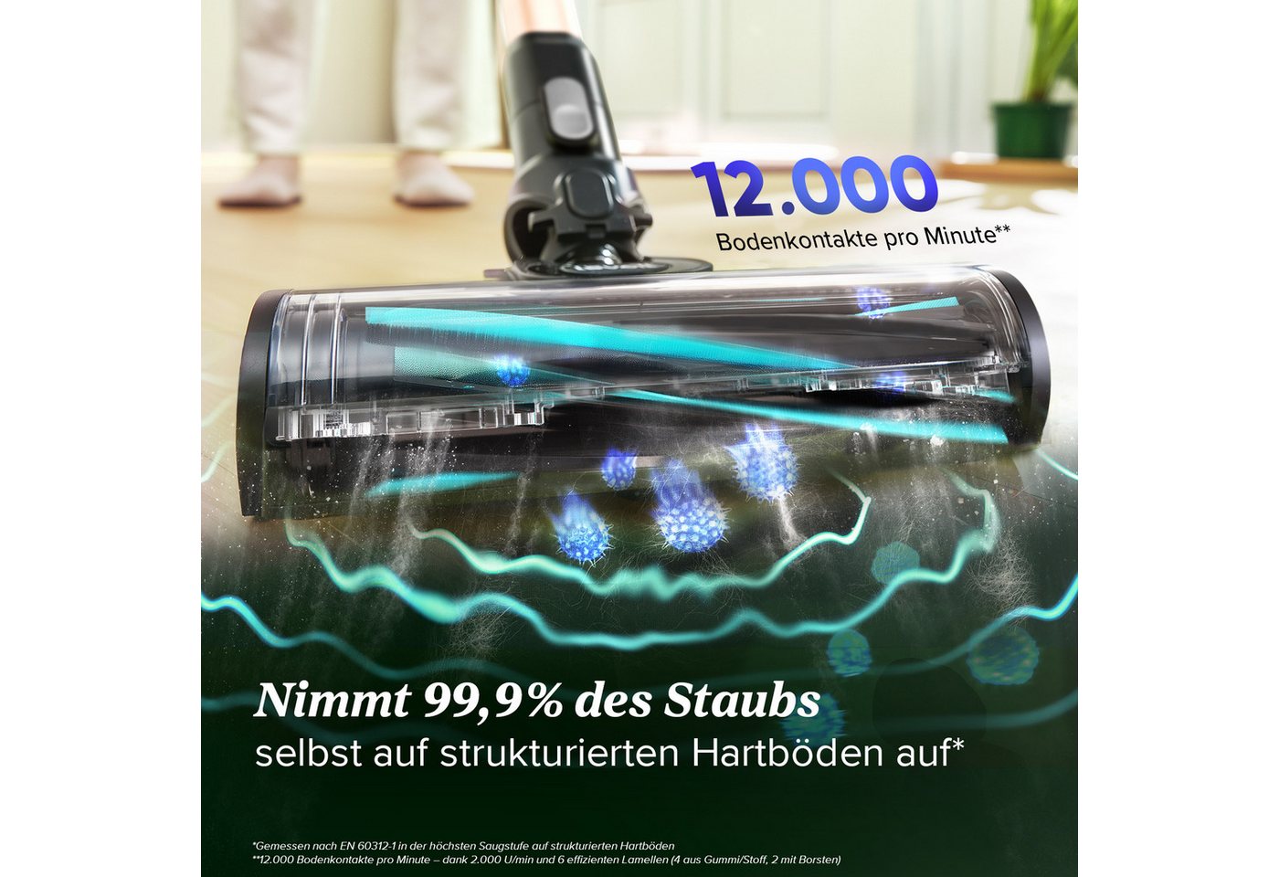 Levoit Akku-Bodenstaubsauger LVAC-300 Plus, 240 W, beutellos, 99,99% HEPA-Filtration, Anti-Tangle, LED-Display, bis zu 60 Minuten – Bild 2 von 5